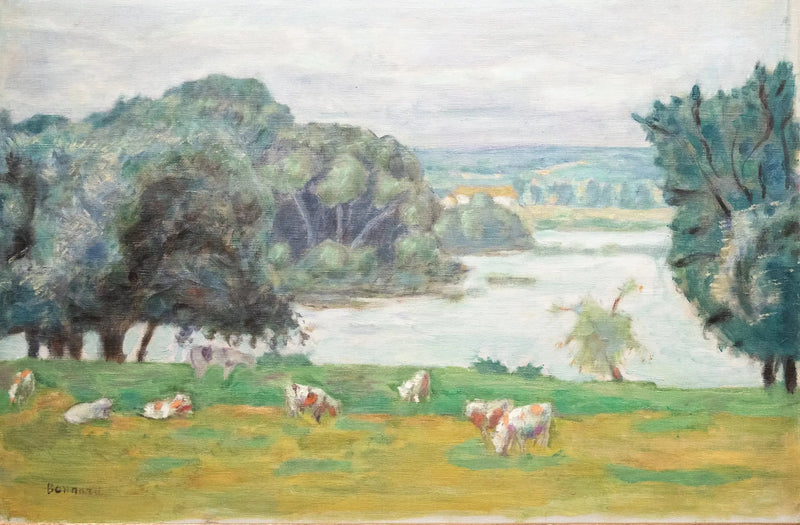 De weide, oever van de Seine - Pierre Bonnard