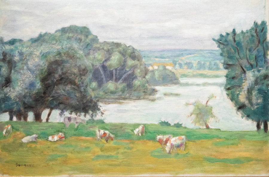De weide, oever van de Seine - Pierre Bonnard