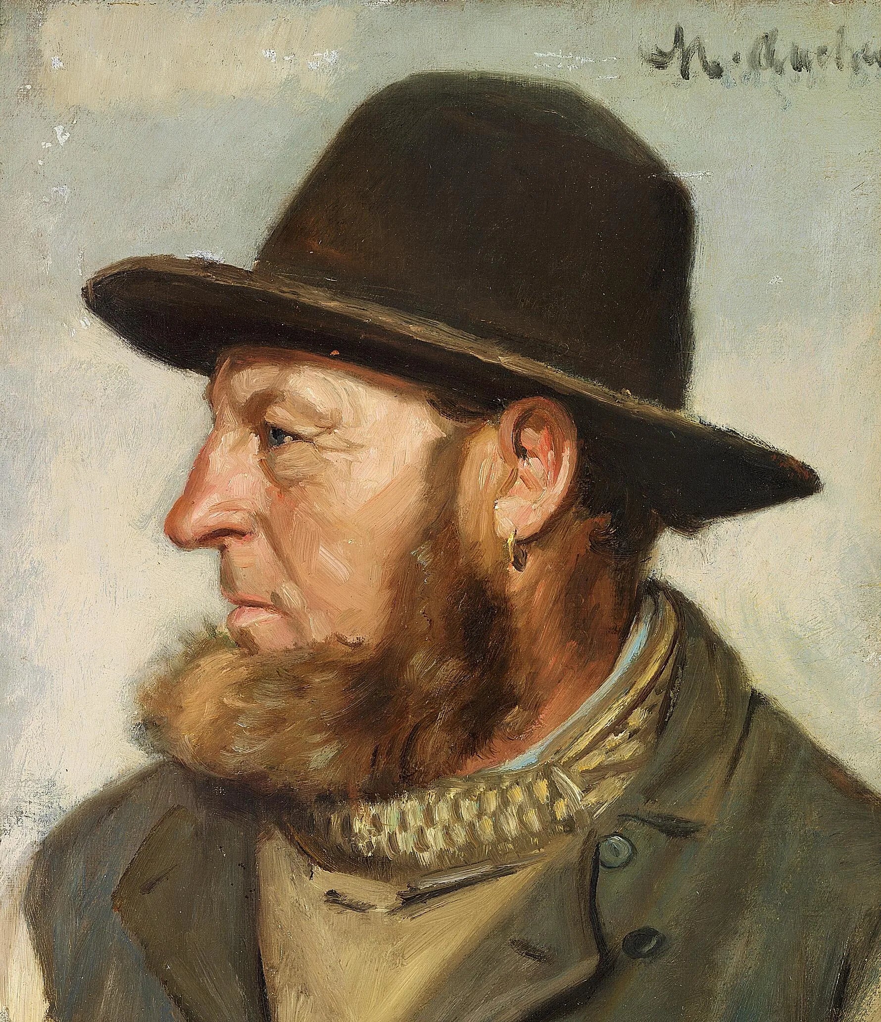 Le pêcheur et sauveteur en mer Ole Svendsen. - Michael Peter Ancher image 1 tableau peint à l’huile sur toile