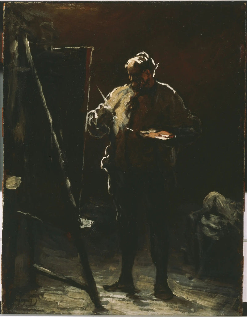 De schilder aan zijn ezel - Honoré Daumier