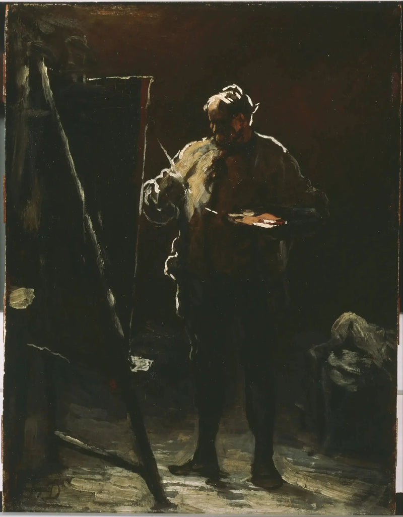 De schilder aan zijn ezel - Honoré Daumier
