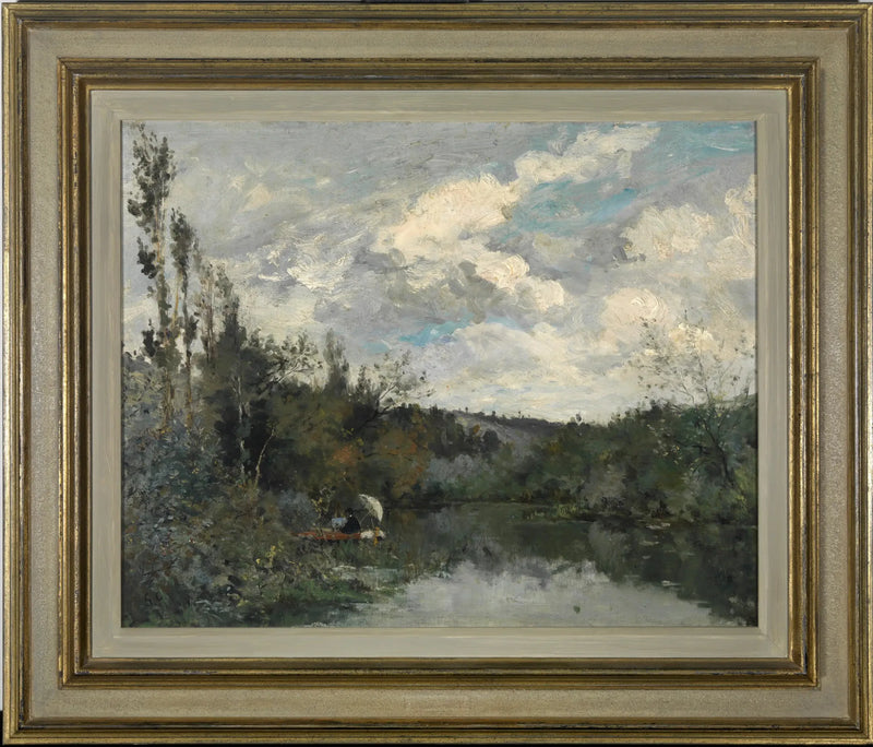 Het kleine meer in het bos - Gustave Caillebotte