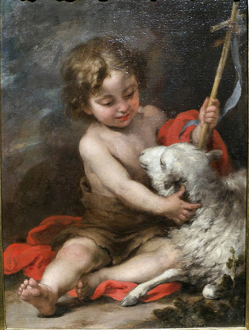 De kleine Sint-Jan die speelt met een lam - Bartolomé Esteban Murillo

Source:
Le petit saint Jean jouant avec un agneau - Bartolomé Esteban Murillo