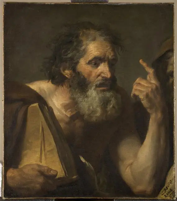 Le Philosophe - Jacques-Louis David image 1 reproduction d’œuvre d’art à l’huile