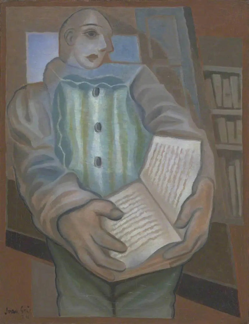 De Pierrot met boek - Juan Gris