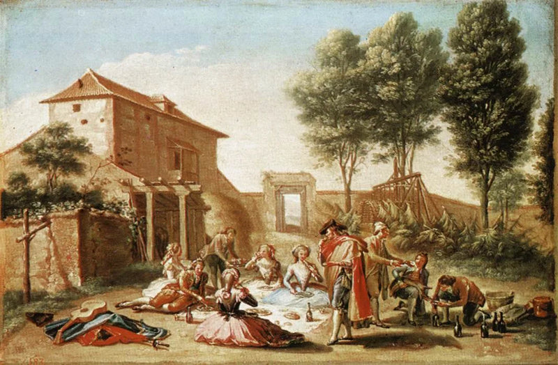 De picknick op het platteland - Francisco Bayeu