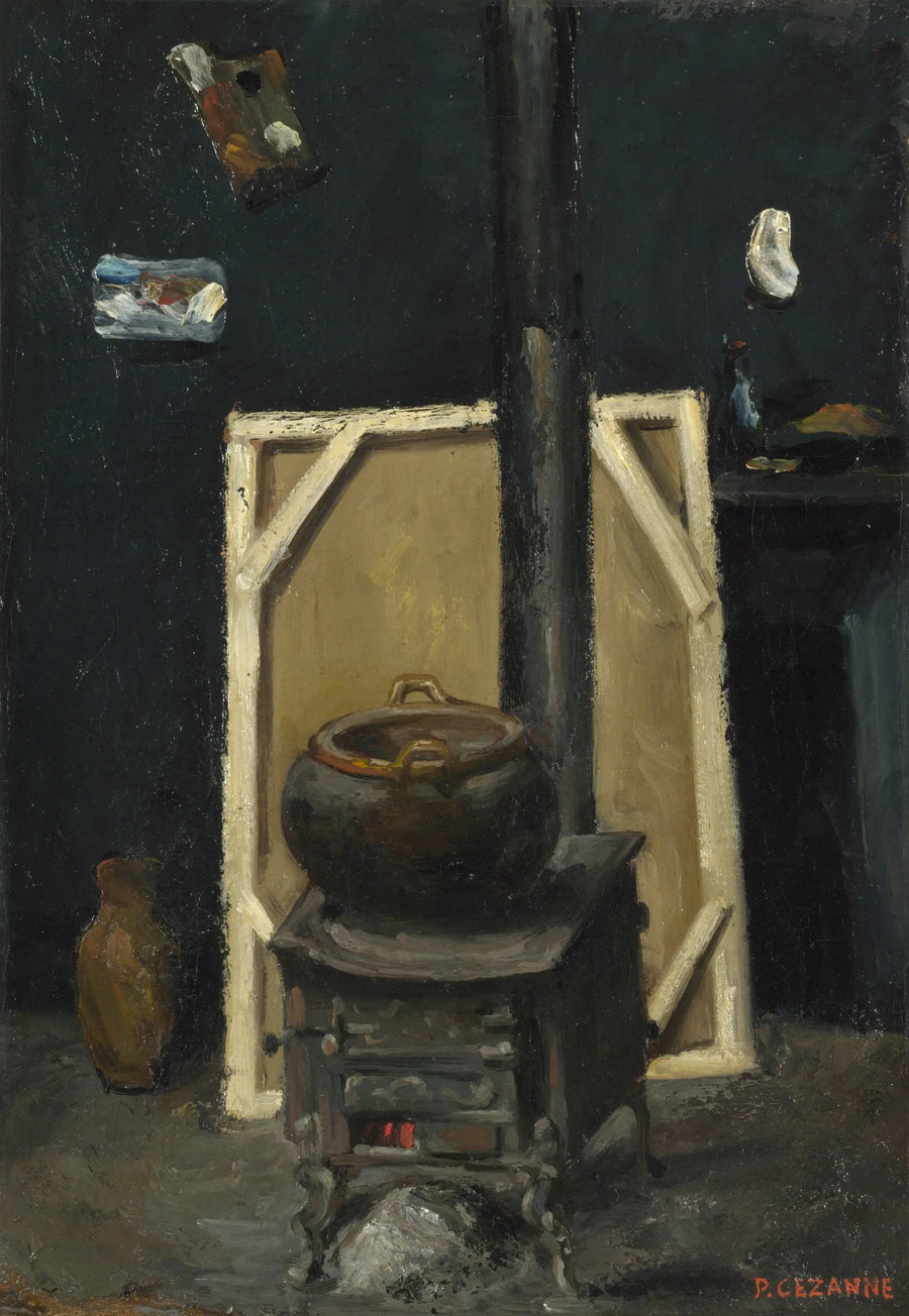 De kachel van het atelier - Paul Cézanne