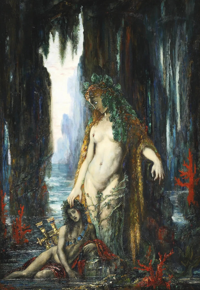 De dichter en de zeemeermin - Gustave Moreau