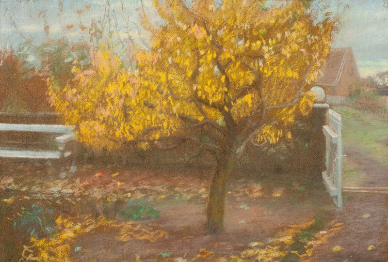 Le poirier du jardin de devant d'Ancher, en automne. - Anna Ancher