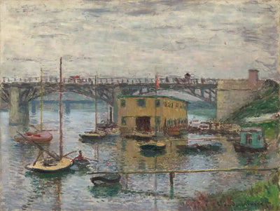 Le pont à Argenteuil un jour gris - Claude Monet - Alpha Reproduction