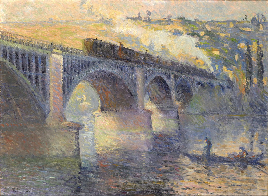 Le Pont aux Anglais soleil couchant - Robert Antoine Pinchon - Alpha Reproduction