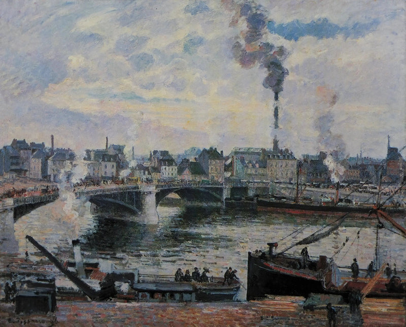 De Boieldieu-brug en de voorstad Saint-Sever in Rouen - Camille Pissarro