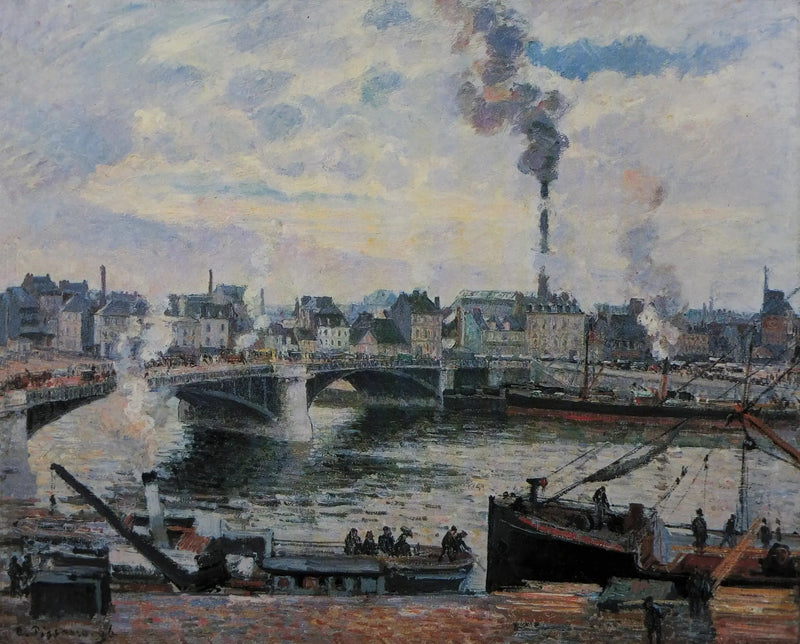 De Boieldieu-brug en de voorstad Saint-Sever in Rouen - Camille Pissarro