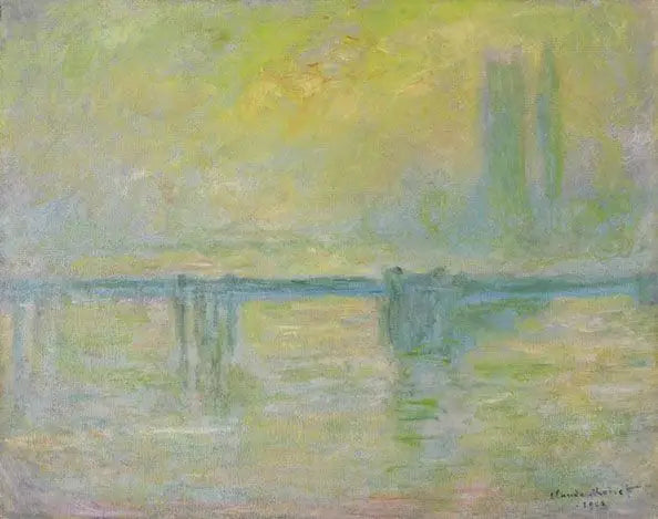Reproduction du tableau « Le Pont de Charing-Cross, brouillard - Claude Monet » par Alpha Reproduction en peinture à l’huile