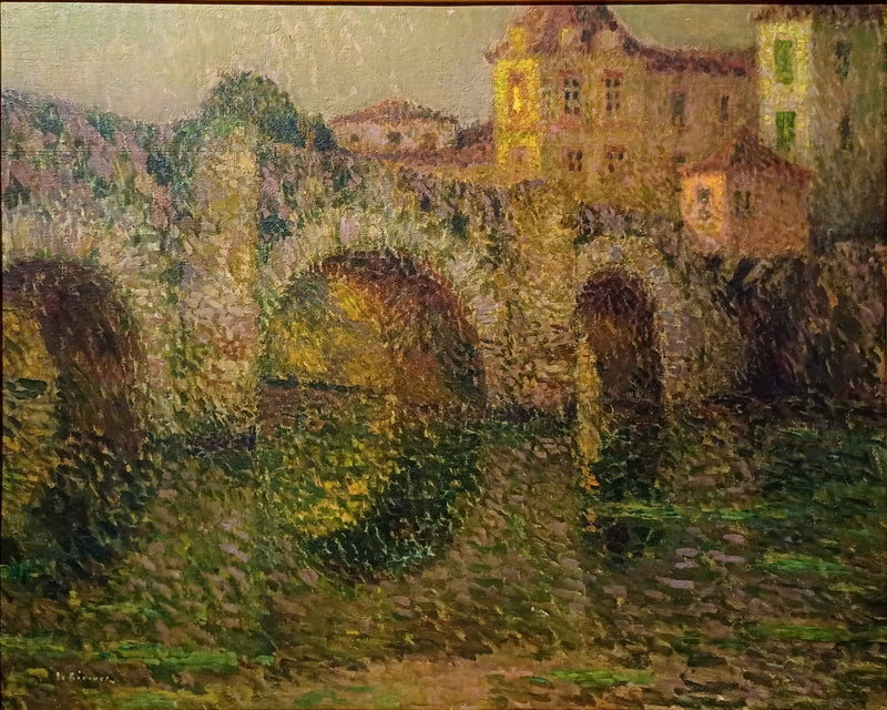De brug van Clisson bij schemering - Henri Le Sidaner