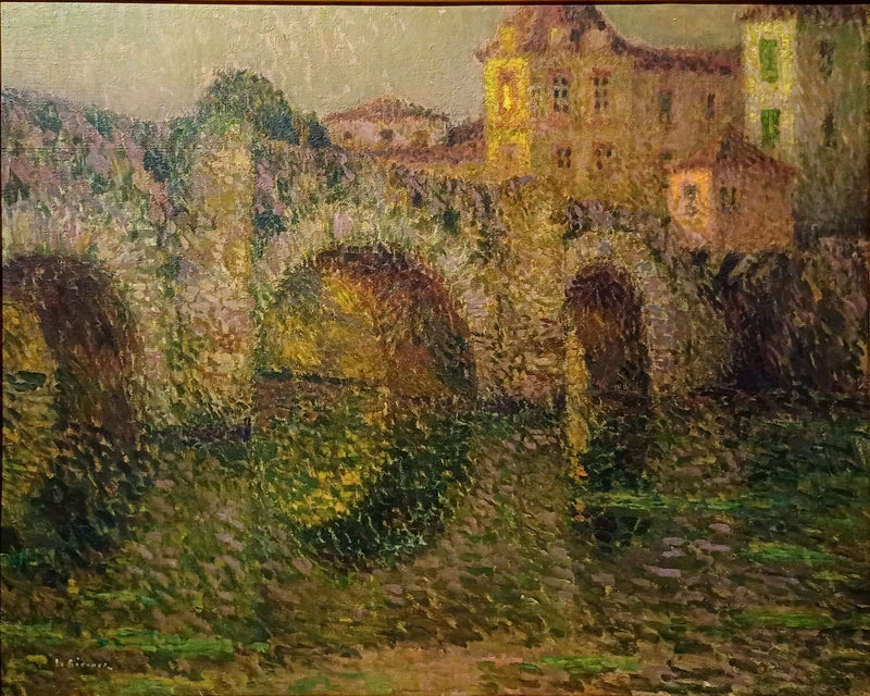 De brug van Clisson bij schemering - Henri Le Sidaner