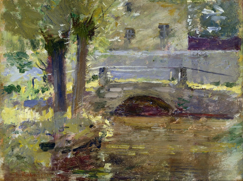 De brug van Giverny - Theodore Robinson