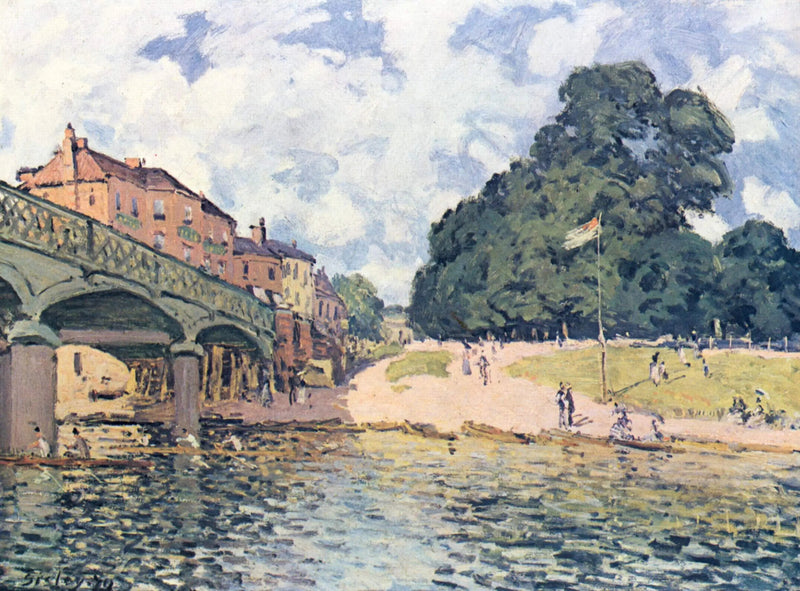 De brug van Hampton Court - Alfred Sisley