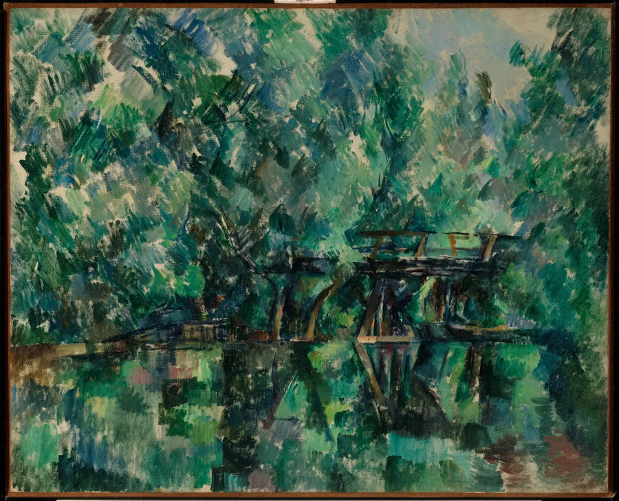 De brug van het eiland Machefer in Saint-Maur-des-Fossés - Paul Cézanne