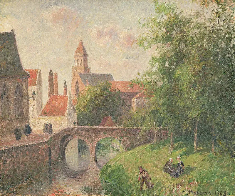 De Sleutelbrug in Brugge, België - Camille Pissarro