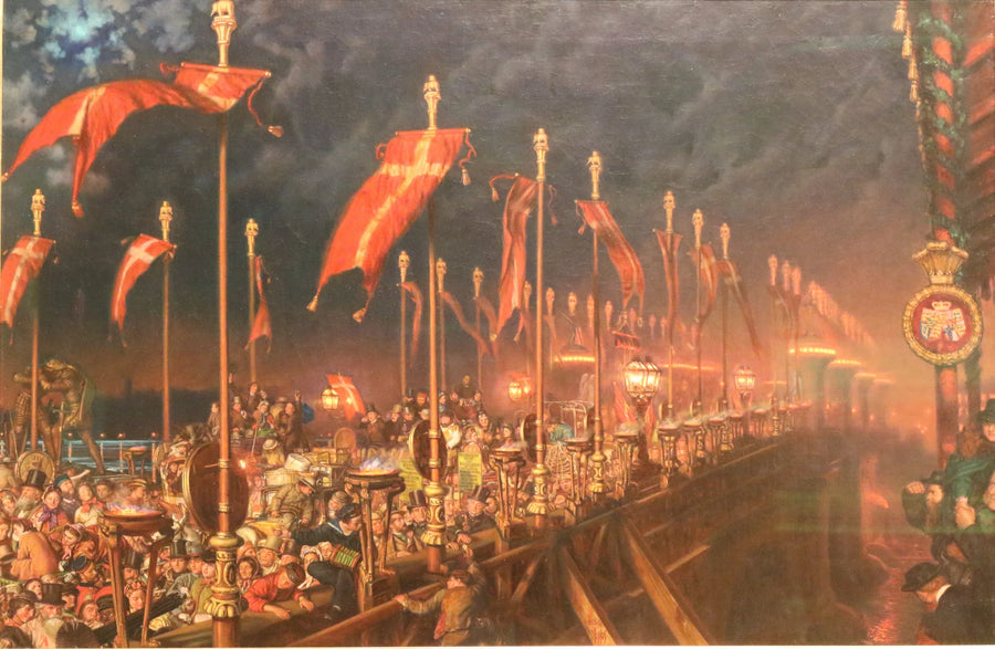 De Londense brug op de avond van de bruiloft van de prins en de prinses van Wales - William Holman Hunt