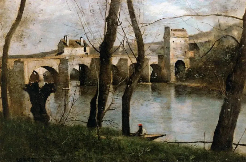 De Brug van Mantes - Jean-Baptiste Camille Corot