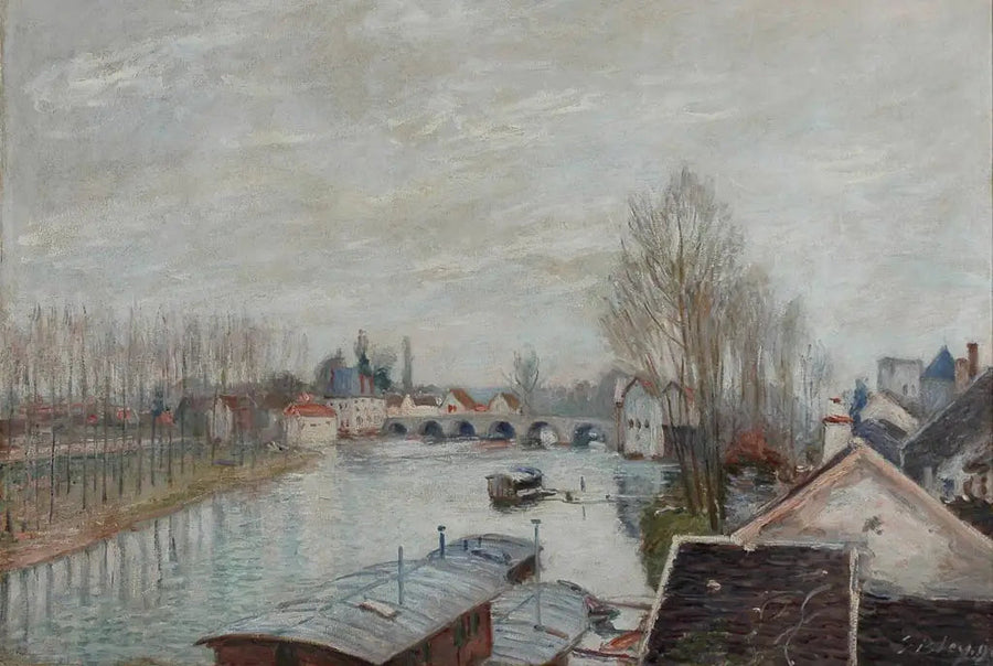 De brug van Moret - Alfred Sisley