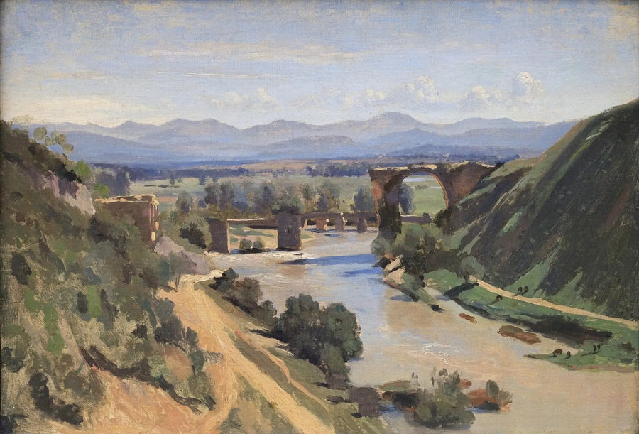 De Brug van Narni - Jean-Baptiste Camille Corot