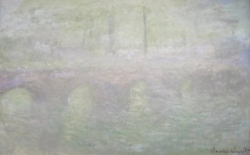 De Waterloo-brug in Londen bij schemering - Claude Monet