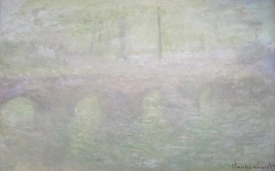 De Waterloo-brug in Londen bij schemering - Claude Monet