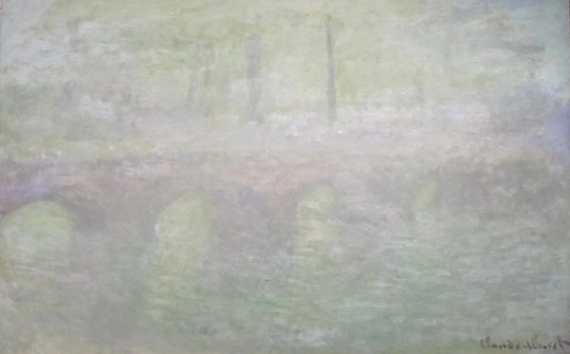 De Waterloo-brug in Londen bij schemering - Claude Monet