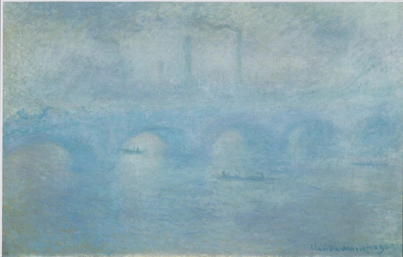 De Waterloo-brug. Mistig effect - Claude Monet