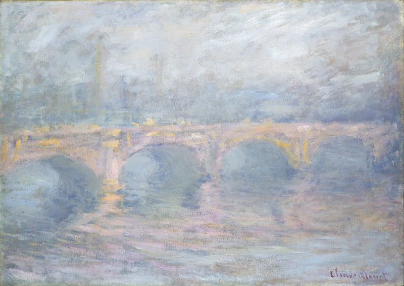 De Waterloo-brug, roze effect - Claude Monet