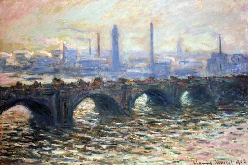 De Waterloo-brug, mistige ochtend - Claude Monet