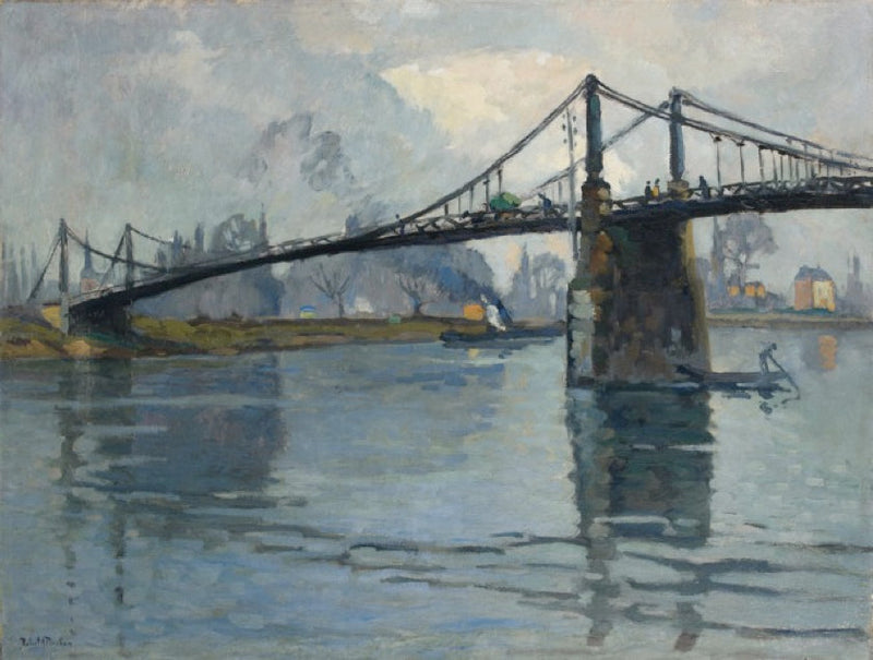 De brug van Les Andelys, langs de Seine - Robert Antoine Pinchon