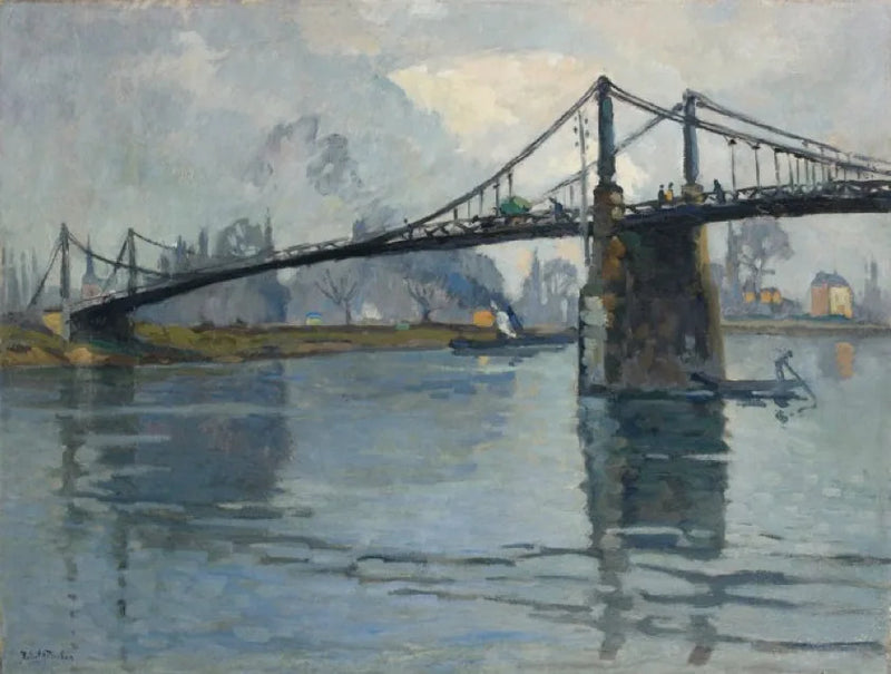De brug van Les Andelys, langs de Seine - Robert Antoine Pinchon