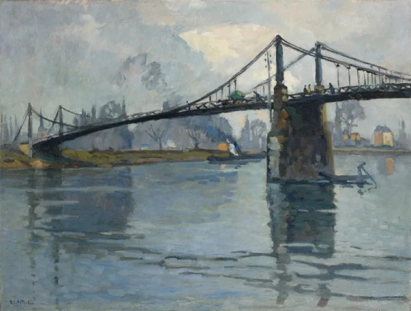 De brug van Les Andelys, langs de Seine - Robert Antoine Pinchon
