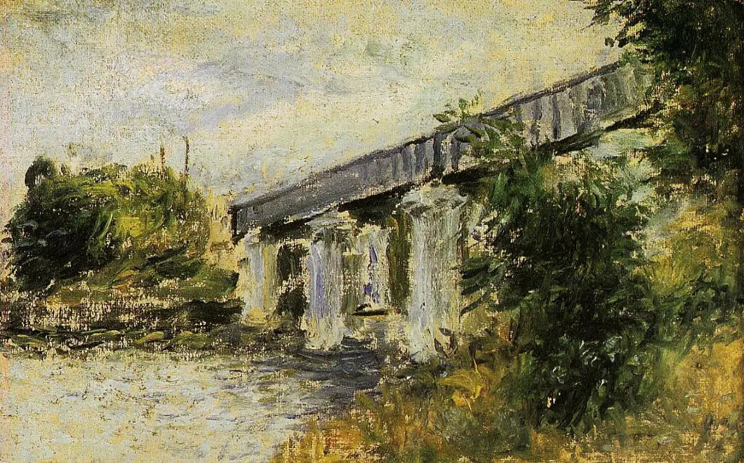 Reproduction du tableau « Le Pont du chemin de fer à Argenteuil - Claude Monet » par Alpha Reproduction en peinture à l’huile