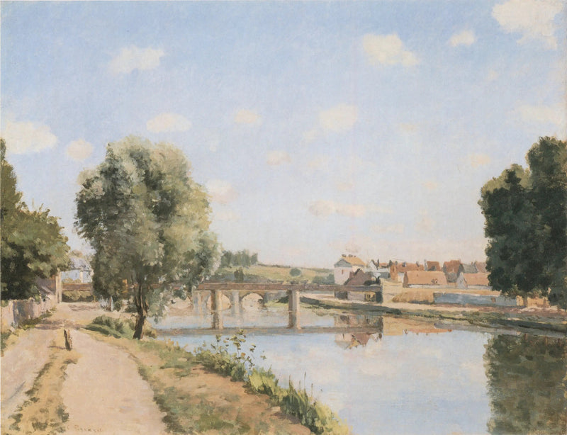 De Spoorwegbrug, Pontoise - Camille Pissarro