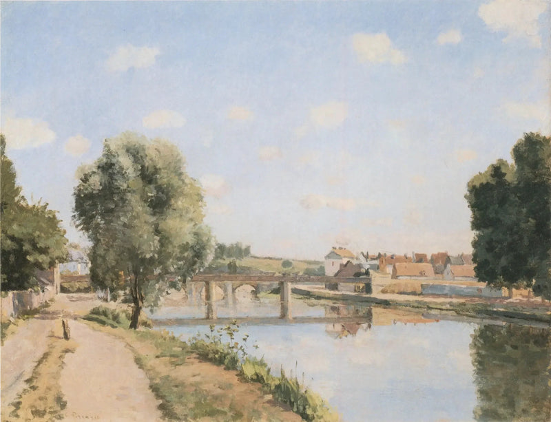 De Spoorwegbrug, Pontoise - Camille Pissarro