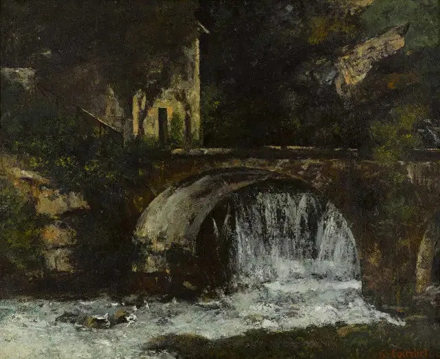 De molenbrug (bron van de Loue) - Gustave Courbet