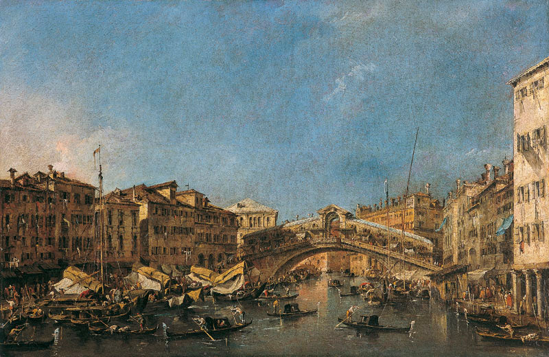 De Rialtobrug in Venetië - Francesco Guardi