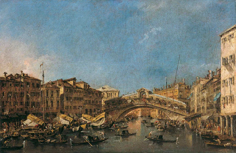 De Rialtobrug in Venetië - Francesco Guardi