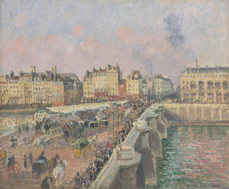 De Nieuwe Brug, middag - Camille Pissarro