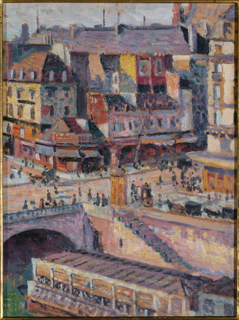 De Pont Saint-Michel en de Orfèvres-kade rond 1905 - Maximilien Luce