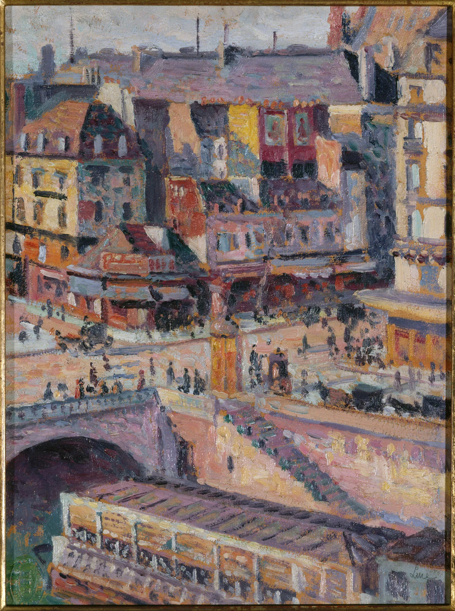 De Pont Saint-Michel en de Orfèvres-kade rond 1905 - Maximilien Luce