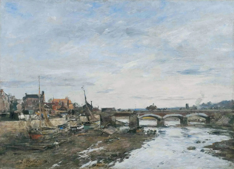 De Brug over de Touques in Trouville - Eugène Boudin