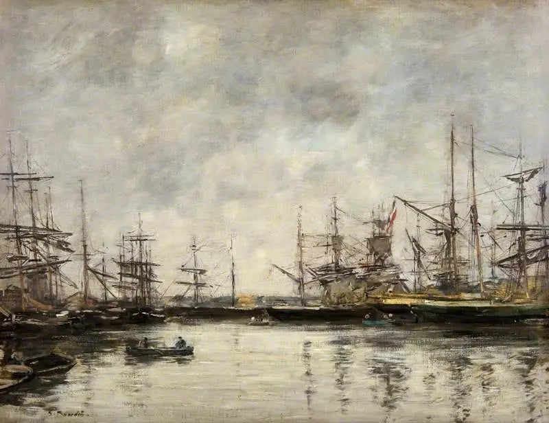 De haven van Deauville - Eugène Boudin