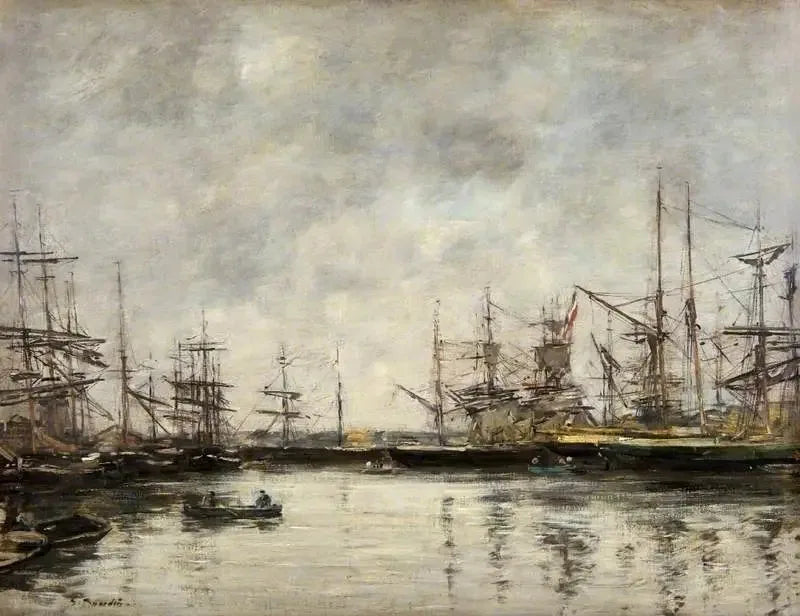 De haven van Deauville - Eugène Boudin