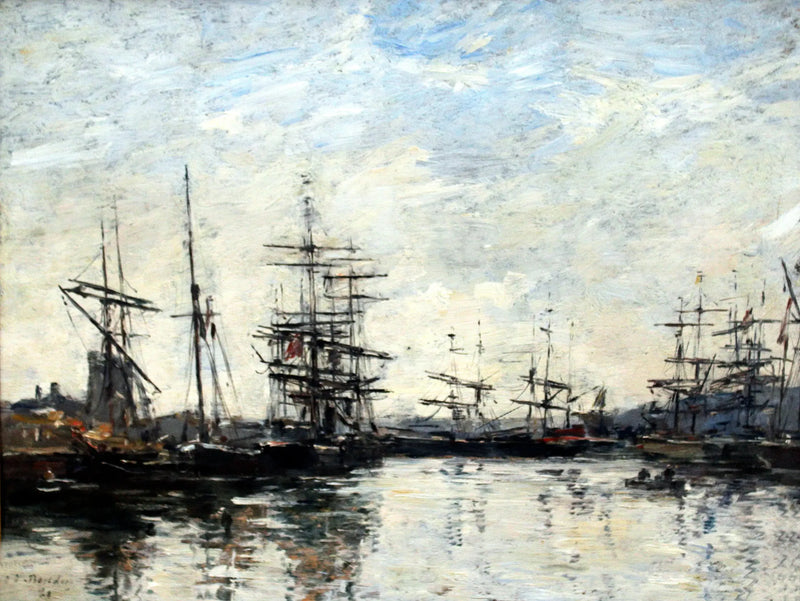 De haven van Deauville - Eugène Boudin
